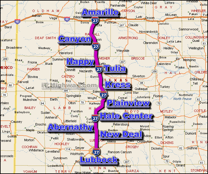 interstate 27 route map