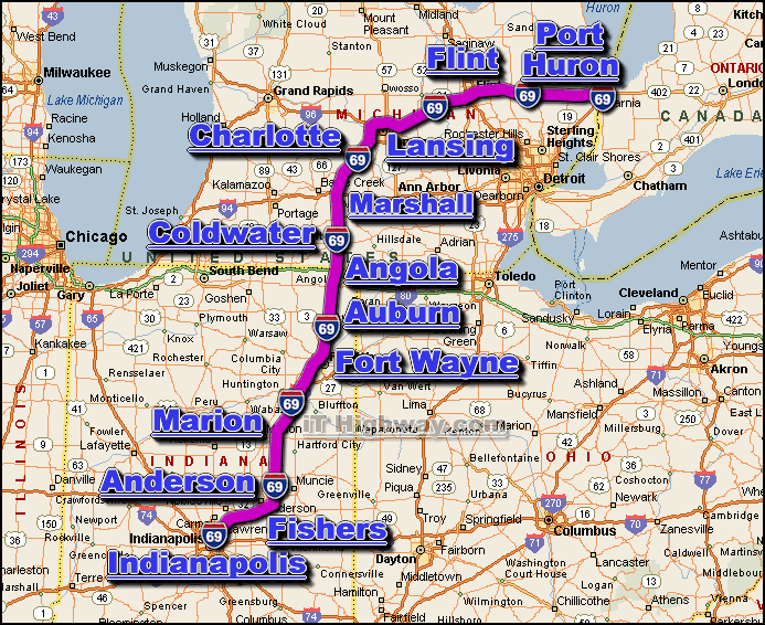 interstate 69 route map